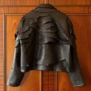 House of Errors Black Leather Jacket Topo