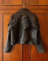 House of Errors Black Leather Jacket Topo