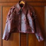 House of Errors Leather Topo Jacket in Red Blud