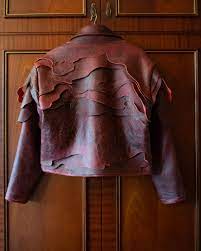 House of Errors Leather Topo Jacket in Red Blud